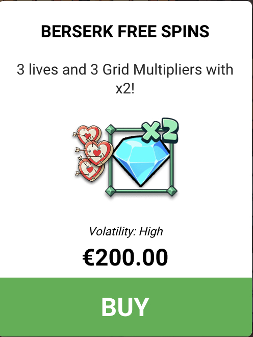 Berserk Free Spins