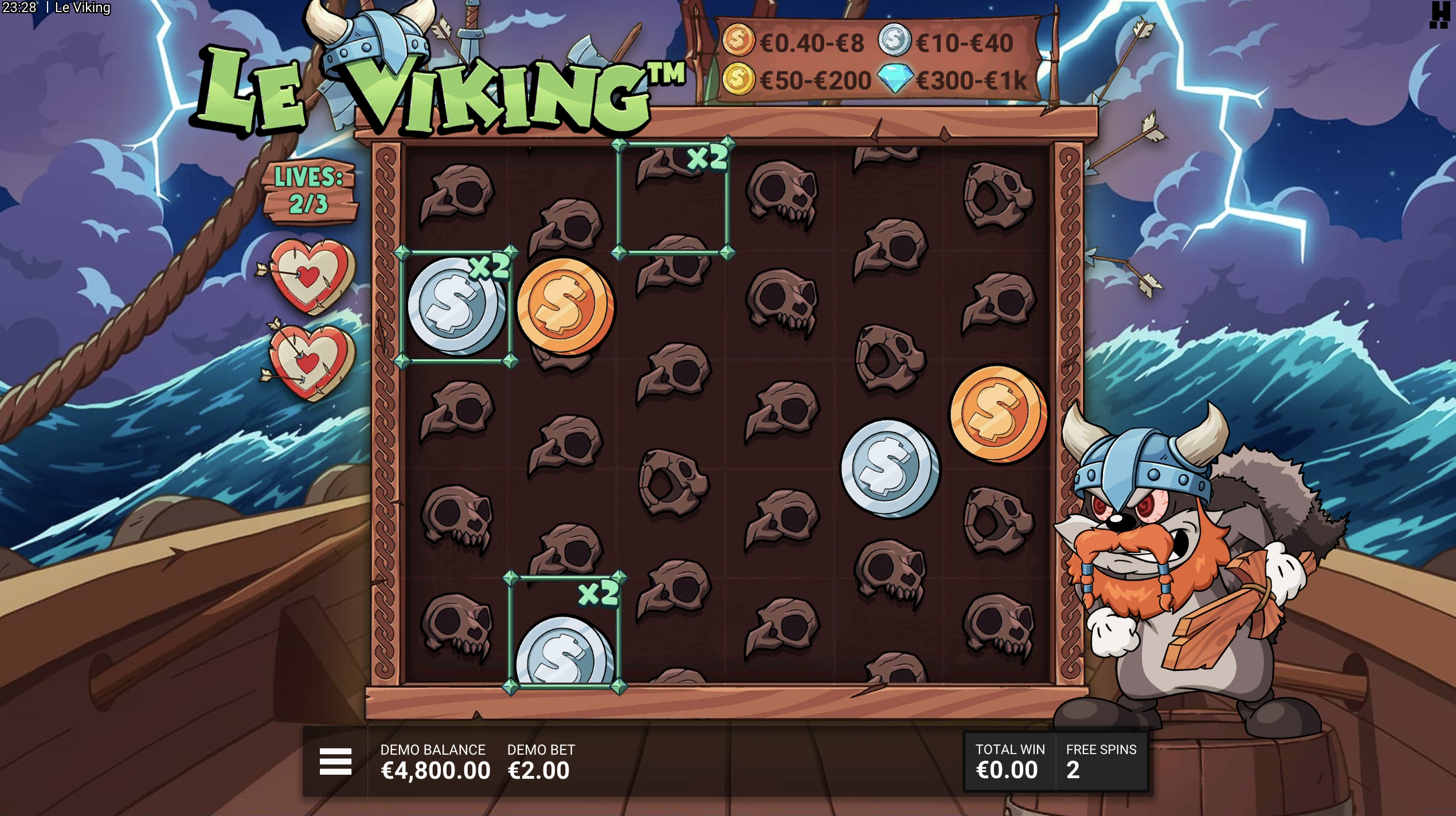 Скриншот 2 - Le Viking бонусный режим Raid Spins