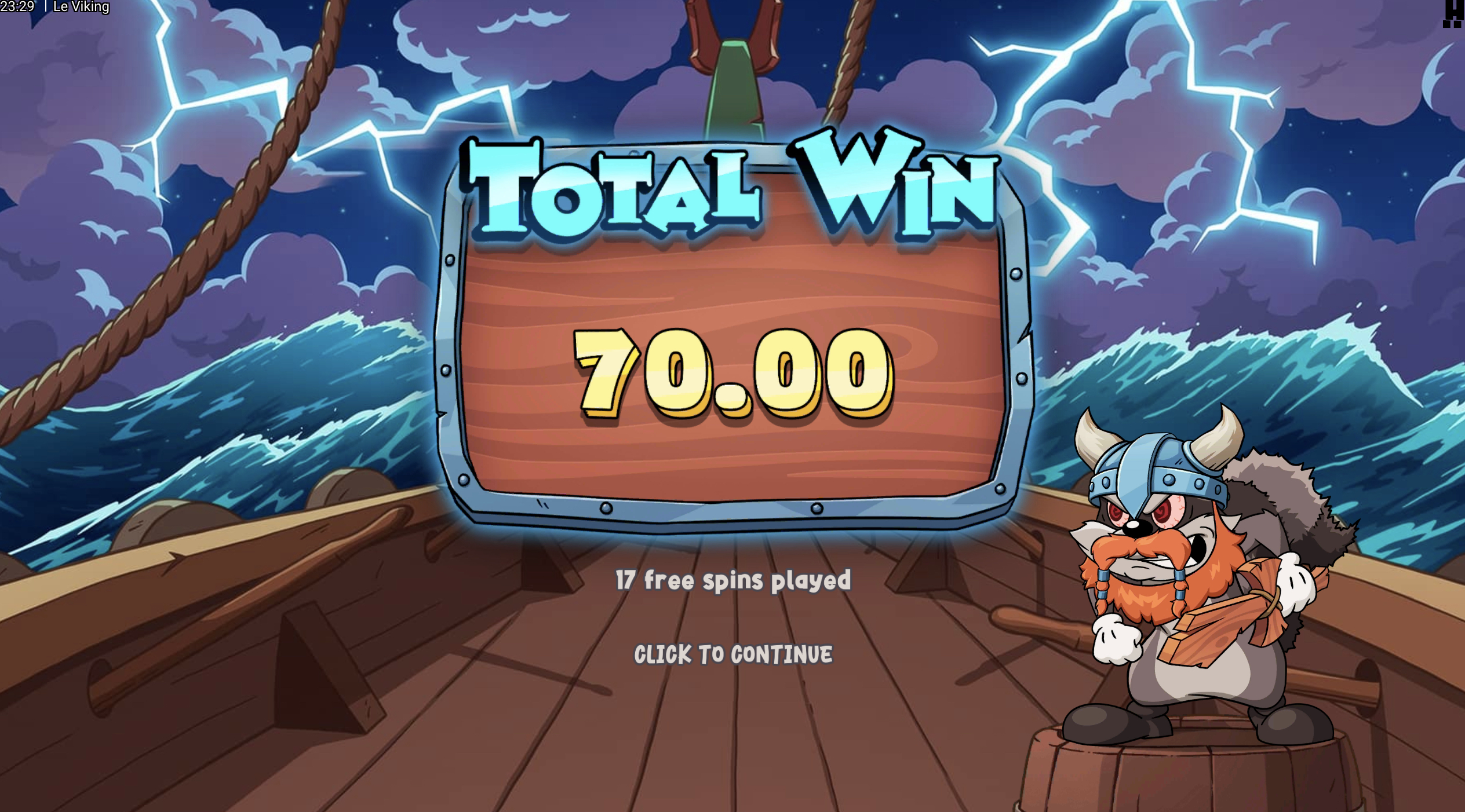 Скриншот 3 - Le Viking фриспины Journey to Valhalla